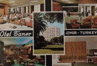 1970 İZMİR TURKEY OTEL TANER KARTPOSTAL RENKLİ OFSET BASKI ARKASI YAZISIZ