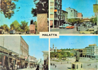 1970 MALATYA PARCALI KARTPOSTAL RENKLİ OFSET BASKI ARKASI YAZILI