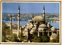 1970 İSTANBUL SULEYMANİYE CAMİİ KARTPOSTAL RENKLİ OFSET BASKI