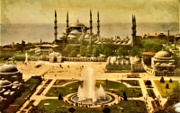 1970 İSTANBUL SULTANAHMET CAMİİ VE MEYDANI GÖRÜNÜŞ  KARTPOSTAL RENKLİ OFSET BASKI