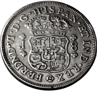 1755 BOLIVYA 8 REALES  H.ISPAN ET IND REX FERDND VI D.G GÜMÜŞ PARA SÖMÜRGE REALİ (replikadır)