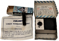 1950 VİNTAGE PER-MET LINEN MARKING OUTFIT ISTANPA MUREKKEP MUHUR ORJINAL KUTUSUNDA
