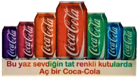 KUTU COCA COLA REKLAMI TANITIMI İCİN  YAPILMIŞ FIBERGLAS FARKLI 7 ADET RENKLİ KUTU KOLALAR