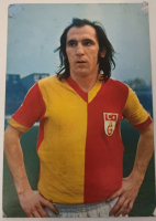 1970 YILLAR GALATASARAY OYUNCUSU KUCUK MEHMET GATASARAY FUTBOL TAKIM OYUNCUSU SARI KIRMIZI PARCALI FORMA İLE