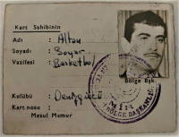 İZMİR BÖLGESİ BAŞKANLIGI MUSABAKA YERLERİNE SERBEST GİRİŞ KARTI ALTAN SÖYER BASKETBOL FOTOGRAFLI KARTI
