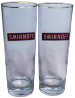 SMIRNOFF CİFT VOTKA BARGADI ÜZERİ KIRMIZI RENKDE YAZILI BARDAK