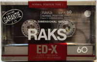 RAKS ED-X 60 SUPER PRECISION CASSETTE MECHANISM NORMAL POSITION TYPE BOŞ KASET AMBALAJINDA