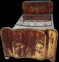 1920 KOMPLE METALDEN YAPILMIS RUS CARLIK DÖNEMİ ENDUSTRIYEL FABRİKA  ÜRETİMİ SOMYALI YATAK