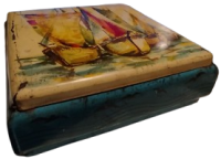 1960 TENEKE KAPAKLI BİSKUİT KUTUSU CONTAINER MADE IN WESTERN GERMANY