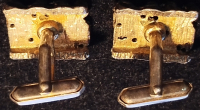 METAL PIRILTILI KABARTMA DESENLİ DEKORATİF DESEN GÖRSELLİ KARE FORMDA  GÖMLEK MANSET KOL DUGMESİ