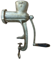 SWM 8 MADE IN GERMANY DEMİR DOKUM KOLLU TEZGAH BAGLANTILI MEKANIK ET CEKME KIYMA  MAKİNASI