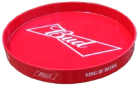 BUD BAR KAYDIRMAZ BİRA SERVİS TEPSİ KIRMIZI RENK