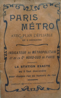 1910 1911 PARIS METRO AVEC PLAN DEPLIABLE EN 2 COULEURS KALKIS VARIS CİZELGE CEP DEFTERİ