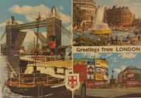 1970 KARTPOSTAL, BIRLESIK KRALLIK'TAN (INGILTERE) TURKIYE'YE GONDERILMIS BIR TEBRIK KARTIDIR. POSTA DAMGASI HOUNSLOW (LONDRA)