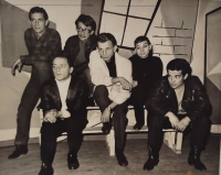 DORMEN BULVAR ADLI MÜZİKAL KOMEDİDE OYNAYAN METİN SEREZLİ, EROL KESKİN, AHTAN ERBULAK, HAKDUN DORMEN, TÜLİN ORAL BASAR  SABUNCU