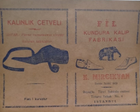 FİL KUNDURA KALIP FABRİKASI KALINLIK CETVELİ K. MIRCIKYAN BEYOGLU İSTANBUL