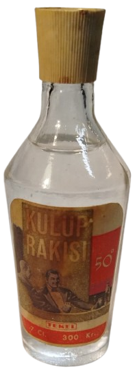 MİNYATÜR İÇKİ ŞİŞESİ KOLEKSİYON KULÜP RAKISI TEKEL ACILMAMIS DOLU 50 |L