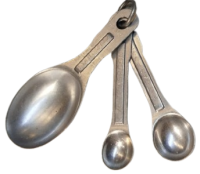 TEASPOON PASTA KEK YEMEK YAPARKEN KULLANILAN 3 ADET FARKLI HACİMLERDE GRAMAJLI OLCU AYAR KASIKLARI