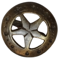 OSMANLI SÜVARİ AT YILDIZI 19. YÜZYIL ORİJİNAL PİRİNÇ KOŞUM ROZETİ NADİR BULUNUR