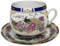 1950 TEK TİRYAKI KAHVE FİNCAN TABAK TURK TİPİ FİNCAN BOYU