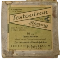1956 TARİHLİ SCHERING TESTOVIRON AMPUL KUTUSU - 4×10 mg - ALMANYA BERLIN ÜRETİMİ - ÇOK NADİR