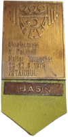 ULUSLARARASI VİKTOR PEKUNLU HALTER TURNUVASI 25 - 27 8. 1978 İSTANBUL BASIN MADALYASI