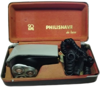 1960 VINTAGE PHILIPS PHILISHAVE DE LUXE 90 SUPER ÜÇ BAŞLIKLI ELEKTRİKLİ TIRAŞ MAKİNESİ VE ORİJİNAL KUTUSU