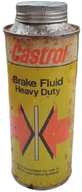 1993 CASTROL HEAVY DUTY FREN HİDROLİK YAĞI 93 ÜRETİMİ ANTİKA KOLEKSİYONLUK TENEKE KUTU 450 ML