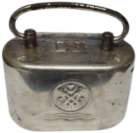 1938 DENİZCİLİK BANKASI METAL BANKA KUMBARASI CUMHURİYET BASLARI  DÖNEMİ ŞAKİR ZÜMRE YAPIMI  METAL KUMBARA