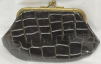 BAYAN BOZUK PARA VİNTAGE TASARIM TİMSAH DESENLİ SİYAH RENKDE BAYAN BOZUK PARA CÜZDANI