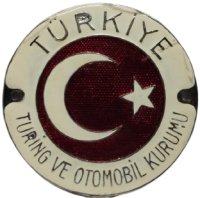ANTİKA TÜRKİYE TURİNG VE OTOMOBİL KURUMU MİNELİ METAL ARAÇ PANJUR ARMASI AMBLEMİ