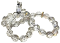 ANTİKA DEĞERİNDE FASET KESİM DOĞAL NECEF TAŞI GÜMÜŞ KAMÇILI ÖZEL KOLEKSİYONLUK 33 LUK ORJINAL TESBİH