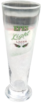 1990 EFES LIGHT LOGOLU KOLEKSİYONLUK NADİR FORMDA NOSTALJİK CAM BİRA BARDAĞI