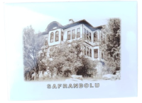 KÜTAHYA FAYANS SAFRANBOLU EVİ GÖRSELLİ RETRO DEKORATİF DUVAR PANOSU VE ASKI APARATLI KARO