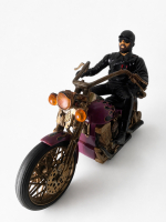 HARLEY DAVIDSON TARZI MOTOSİKLET VE SÜRÜCÜ FİGÜRÜ'' SERT PLASTİK''