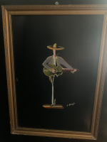 RESSAM M. AKÇAOĞLU ISLAK İMZALI YAĞLI BOYA MÜZİSYEN TABLO