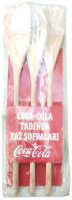 COCA COLA PROMOSYON ORJİNAL AMBALAJINDA UÇLU AHŞAP MUTFAK SERVİS SETİ COCACOLA