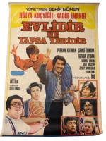 ''EVLİDİR NE YAPSA YERİDİR'' DÖNEM BASKI FİLM AFİŞİ
