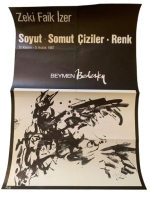 ''ZEKİ FAİK İZLER''  DÖNEM BASKI SERGİ AFİŞİ