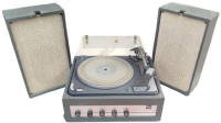 ALMAN DUAL P 1011 V 26 STEREO  HİFİ 16, 33, 45 VE 78 RPM DEVİR TAŞINABİLİR ÇANTALI PİKAP CİFT HOPORLOR