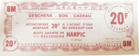 1967 BELCİKA  20 FRANG HEDİYE İNDİRİM CEKİ AU BON MARCHÉ