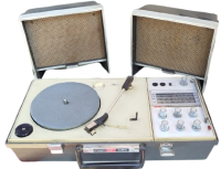 1960 VİNTAGE AIWA P-184 STEREO ÇANTALI RADYOLU PIKAP PİLLİ CERYANLI