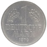 1979 YILI ALMANYA DARPHANESİ ÜRETİMİ OKASİYONEL NOSTALJİK 1 DEUTSCHE MARK MADENİ PARA.