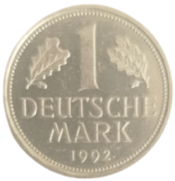 1992 YILI ALMANYA DARPHANESİ ÜRETİMİ OKASİYONEL NOSTALJİK 1 DEUTSCHE MARK MADENİ PARA