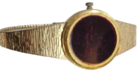 1970 FINESSE USA DİJİTAL LED KADIN KOL SAATİ KIRMIZI KADRAN 10 MK ALTIN KAPLAMA AMERİKAN
