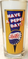 1970 LER PEPSİ COLA NOSTALJİK 1 ADET CAM BARDAK  ORİJİNAL KOLEKSİYON PARÇASI