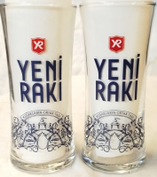 2000 YENİ RAKI ÖZEL SERİ KOLEKSİYONLUK NOSTALJİK CAM KADEH VE RAKI BARDAĞI 2 ADET