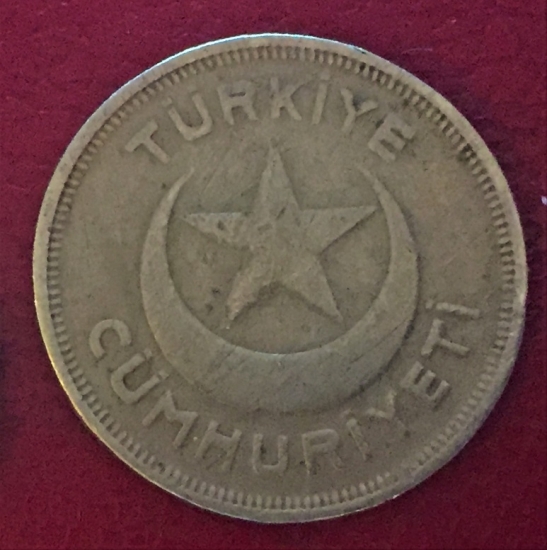 1940  GÜMÜŞ 5 KURUŞ ESKİ PARA 