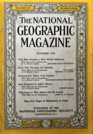 THE NATIONAL GEOGRAPHIC MAGAZINE OCTOBER 1952 YILI AMERİKAN BASKI DERGİ