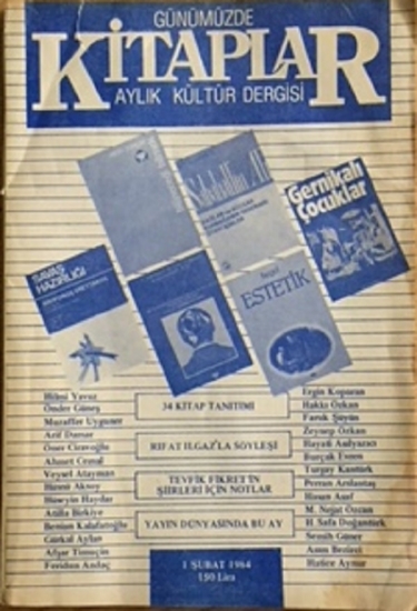  GÜNÜMÜZDE KİTAPLAR AYLIK KÜLTÜR DERGİ 1 ŞUBAT 1984 SAYISI